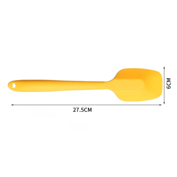 2 st 28 cm silikon fyrkantig spade tårtskrapa (gul)