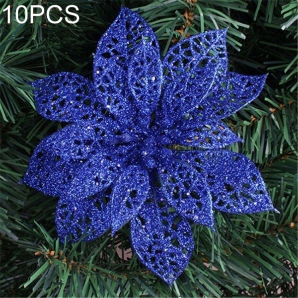 10 st 15 cm Simulering ihåliga konstgjorda blommor Barn Födelsedagsfest Dekoration Nyår Juldekor (Blå)