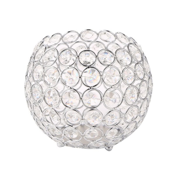 Crystal Ball Ljusstake Vas Road Bly Ball Typ Ljusstake Bröllopsljusstake dekoration, storlek: 100 mm (silver)