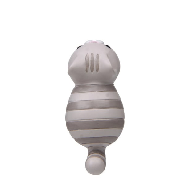 Söt tecknad katt 3D kylskåpsmagnet Phone case Material (grårandig katt)