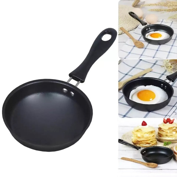 Mini Egg Frying Panpure Non-Stick Flat Botten Pan Multicooker, Storlek: 12cm