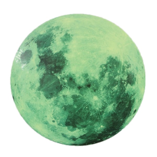 3 ST AFG33003 Heminredning Luminous Stars Moon PVC-klistermärken, specifikation: Green Moon 20cm