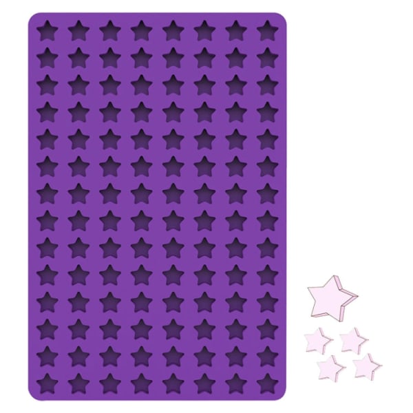 Mini Cartoon Animal Cookie Silikon Mould(Pentagram Purple)