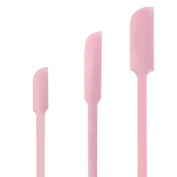 3 i 1 silikonskönhetsspatelsås Applikator Cream Set(rosa)