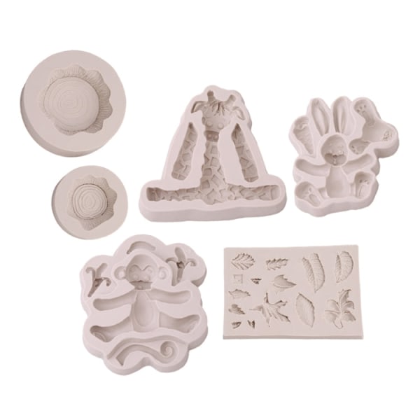 2 st 3D djurform i silikonform fondant kaka molds(lejon)