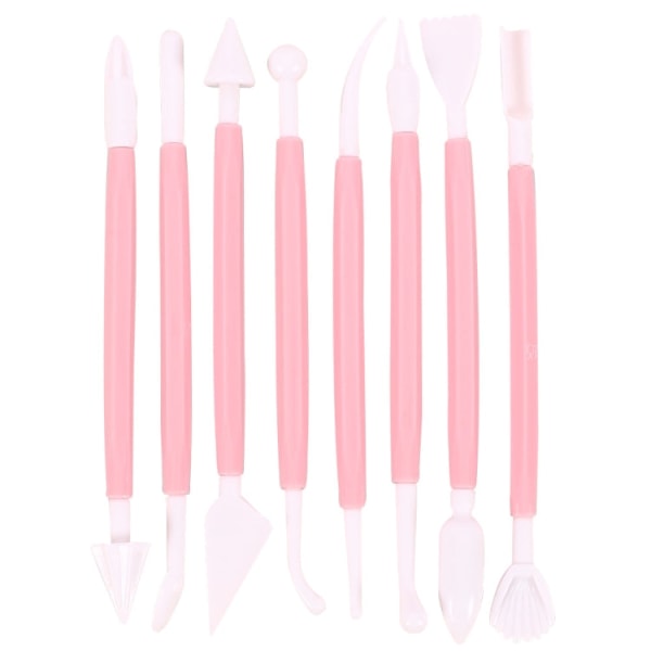 2 uppsättningar Carving Pen Cake Fondant Carving Knife Skärverktyg 02030 Rosa (OPP Bag Packaging)