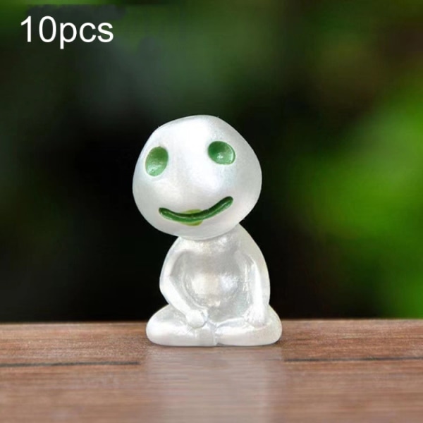 10 st nr 5 Halloween Alien Ghost Micro Landscape Ornament (grönt ljus)