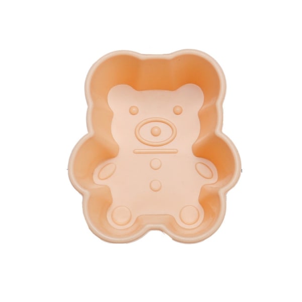 Kreativ gör-det-själv-silikonkakabägare Muffinskopp Form, Stil: Bear (Macron Pink)