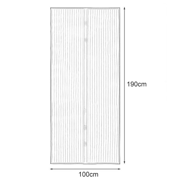 Magic Mesh magnetisk myggsäker skärmdörrgardin, storlek: 190x100 cm (beige)