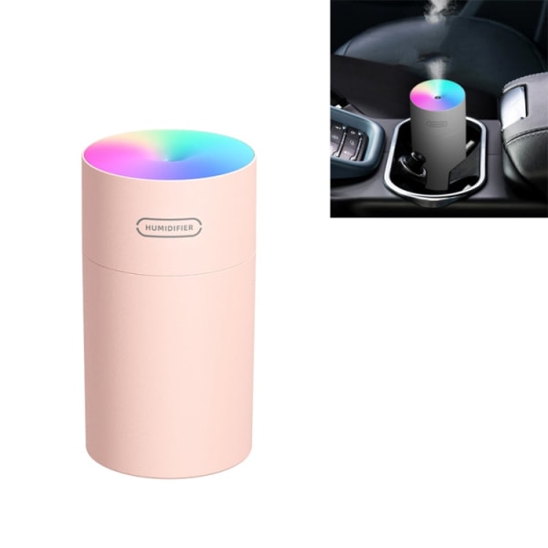 Färgglad kopp luftfuktare USB billuftrenare (andra generationens rosa)