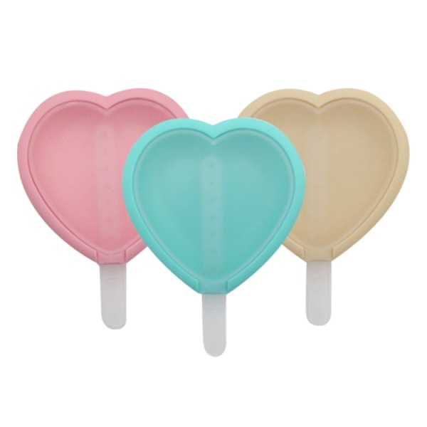 3 i 1 sommar silikon Popsicle Form Glass Form diy mold Set(Love Heart Shape)