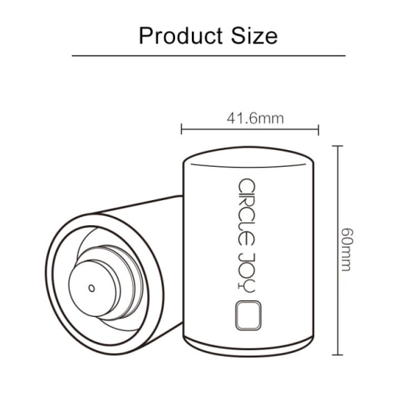 Original Xiaomi Youpin Circle Joy Rostfritt Stål Vakuum Minne Vinstoppare