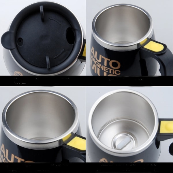 Automatisk blandningskopp kaffekopp Bärbar hushållsblandare (svart)
