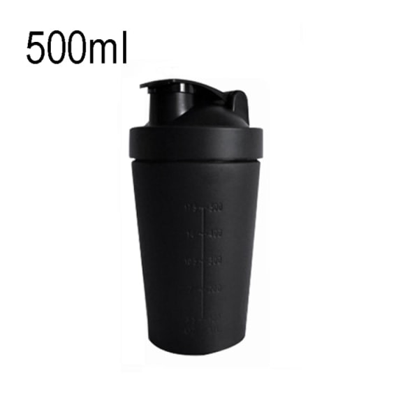 500mL (17,5 oz) Healthy Sports Cup Rostfritt stål Proteinpulver Classic Shaker Flaska Ersättning Milkshake Cup