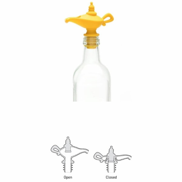 Creative Silikon Aladdin Magic Lamp Rödvinsflaska Hällare Manuell tätning Airless flaskpropp