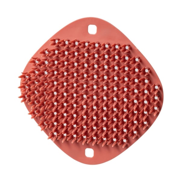 2 ST Multifunktionell silikonrengöringsborste Icke-oljig köksrengöringsskursvamp (honungsknopp röd)