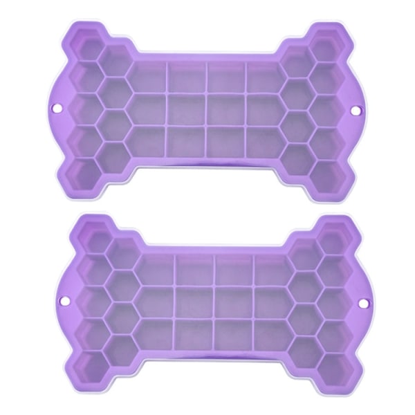 30 Grid Bone Honeycomb silikon form med lock (lila)