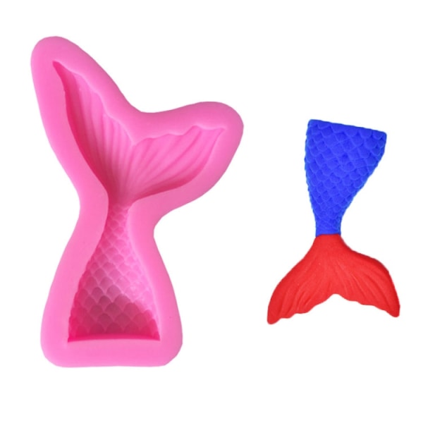 Mini Mermaid Tail flytande form Form, Specifikation: Large (Rosa) 15-94