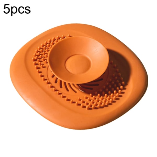 5 ST TM21003 Köksavloppsborttagningsmedel förseglad och insektssäker diskho Cover(Twilight Orange)