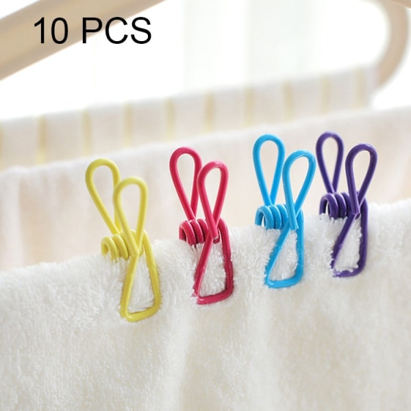 10 st Multipurpose heminredningskläder Foto hängande pinnklämmor, slumpmässig färgleverans