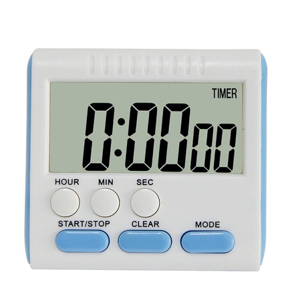 Kökstimer 24 timmar digital väckarklocka LCD-skärm Magnetisk baksida för matlagning Bakning (blå)