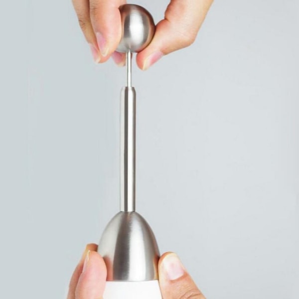 Köksverktyg Äggsaxöppnare i rostfritt stål, storlek: 4,5*14,5 cm