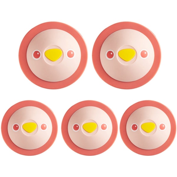 5 STK FY-S14 Golvavlopp luktborttagningsmedel Cover Toalett Insektssäkert hårtoalettplugg (rosa)