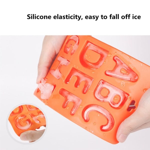 A-Ö 3st Letter Ice Cube Ice Box Silikon Isbricka Set(orange)