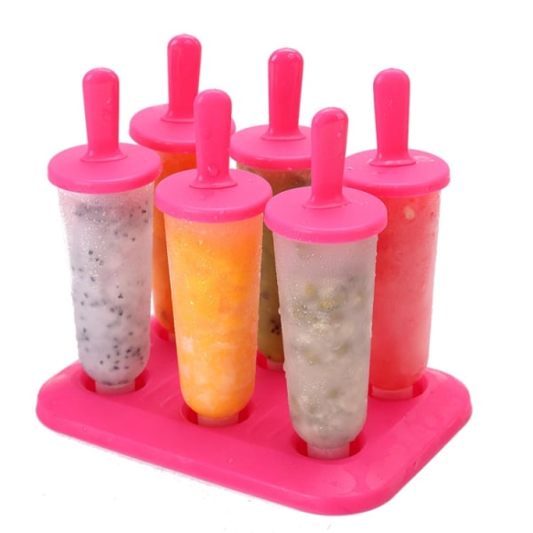 Sommar DIY Creative Ice Making Box Popsicle Ice Cream Mould, Stil: Popsicle (Röd)