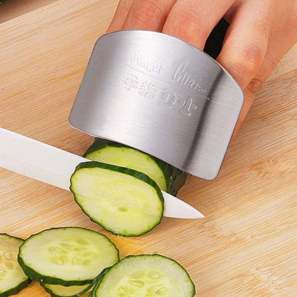 Kreativt kök Nödvändig mat Grönsaksskärning Rostfritt stål Hand Finger Guard Protector