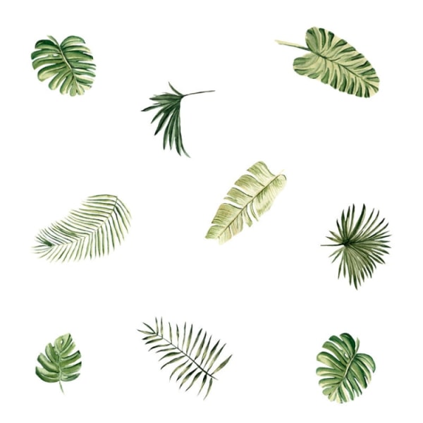 Green Leaf Dagismiljö Layout Dekorativa väggdekaler(FX-F010)