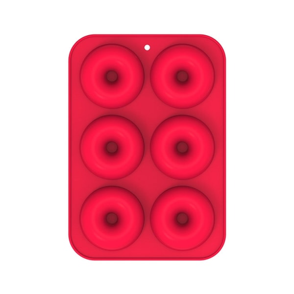 Ugnsbakverktyg Silikonkaka Form(6 jämn röd)