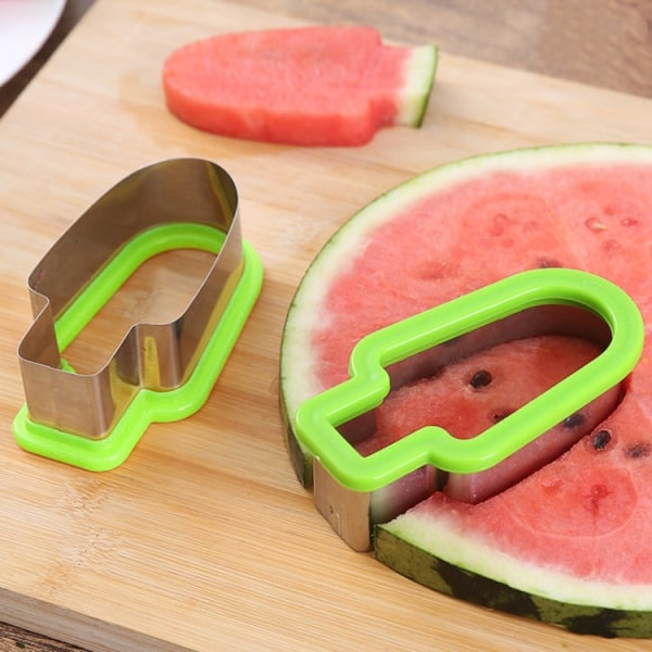 Enkel vattenmelon tärningsenhet Popsicle form Form Vattenmelon skiva modell Slumpmässig färg leverans
