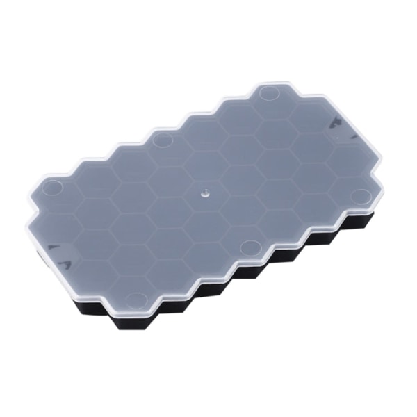 Bar Whisky Silikon Ice Tray Form, Specifikation: 37 Grid Honeycomb Cover(svart)