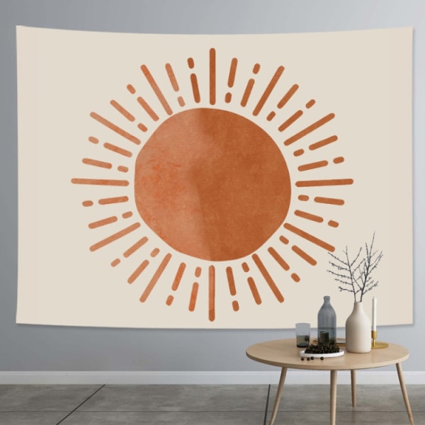 Tjock tygväv Överdriven abstrakt stil Heminredning Hängande bakgrund som täcker duk, storlek: 150x100 cm(Sun Moon 04)