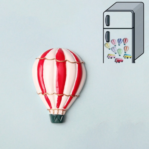 Resin Cartoon DIY Creative Refrigerator Decoration (Röd Luftballong)