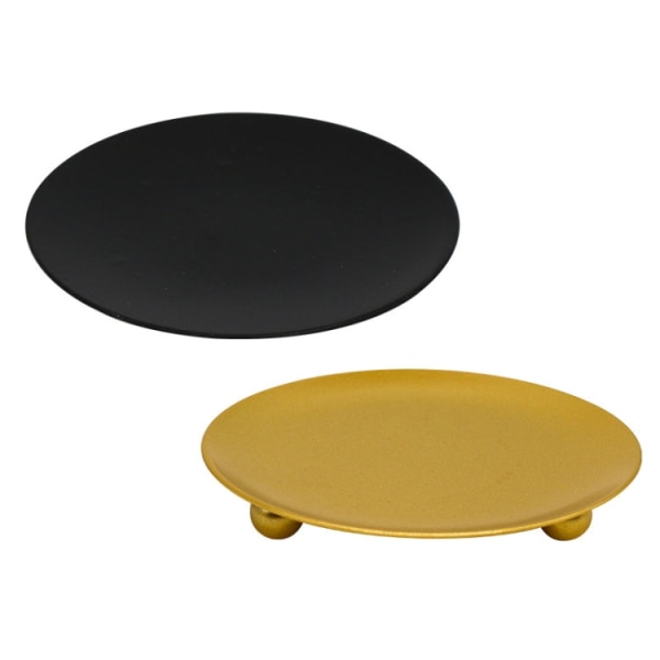 Europeisk romantisk järn geometrisk ljushållare bordsdekoration, storlek: stor (svart)