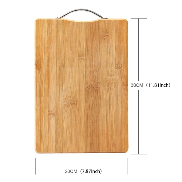 Kök Rektangulär skärbräda i bambu förtjockning, storlek: 30 cm x 20 cm