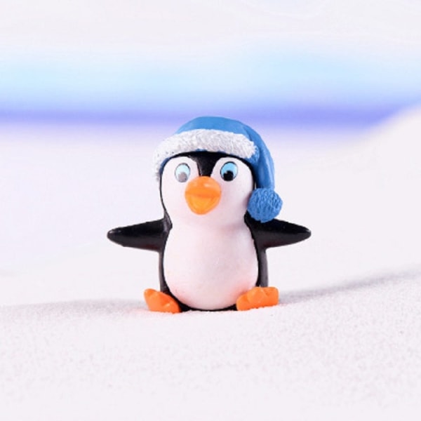 2 ST Vinterpingvindocka mobiltelefonhänge leksak köttig dekoration, specifikation: Blue Hat Penguin