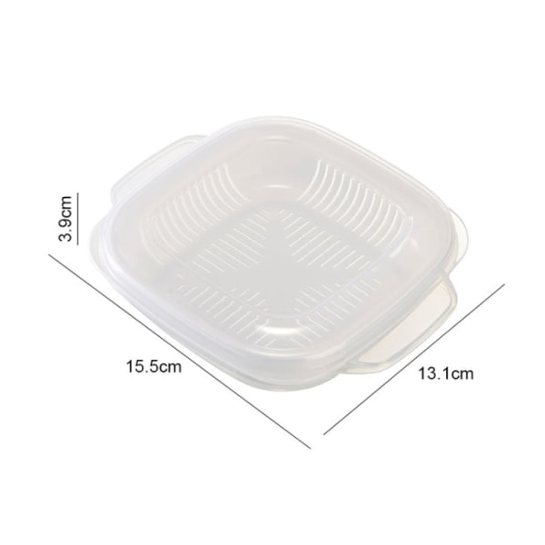 Färskhållningslåda för ris, frysbar och uppvärmningsbar grönsaksmatlåda (15,5x13,1x3,9 cm)