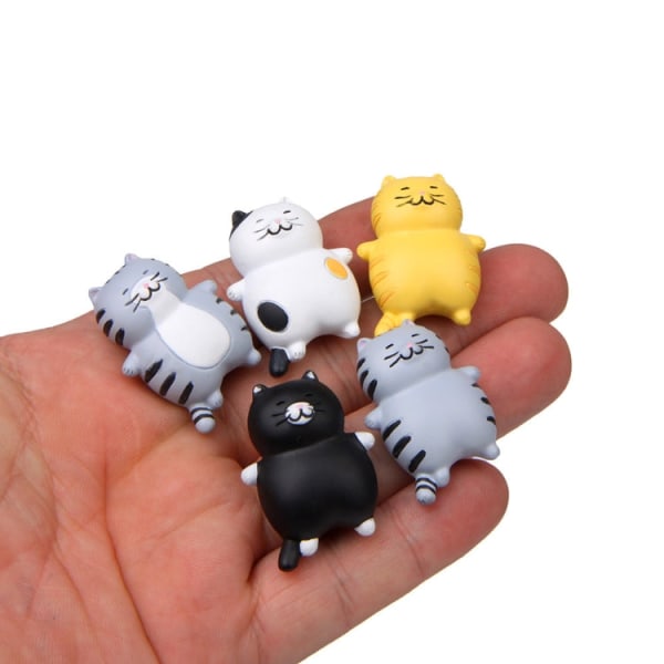 Fat Cat 3D Kylskåpsmagnet Magnetisk klistermärke Phone case Gör-det-självtillbehör (gul)