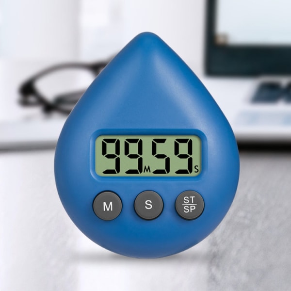 Vattendroppe elektronisk timer Student inlärningspåminnelse (blå)