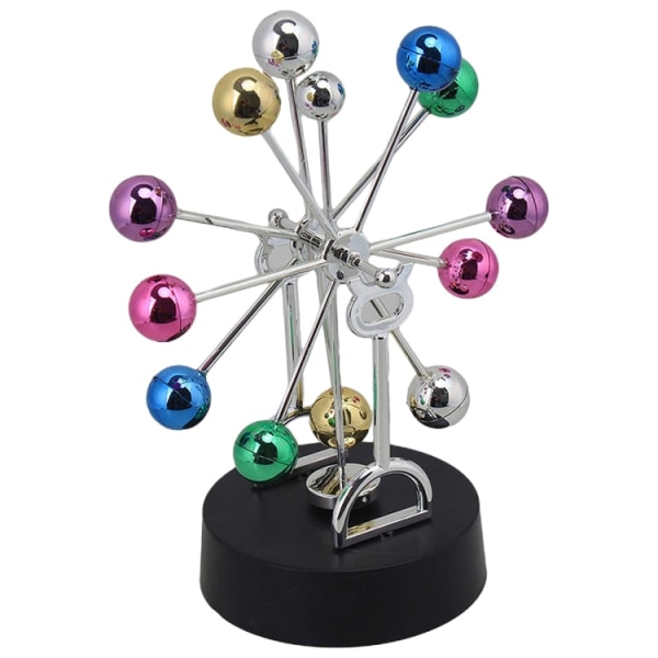 H010 Färgglad boll pariserhjul Perpetual Motion Device Eternal Celestial Model Wobbler Heminredning Magnetiska ornament, Stil: USB