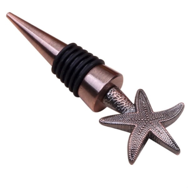 Metal Special Shape Wine Stopper (Starfish Red Bronze)
