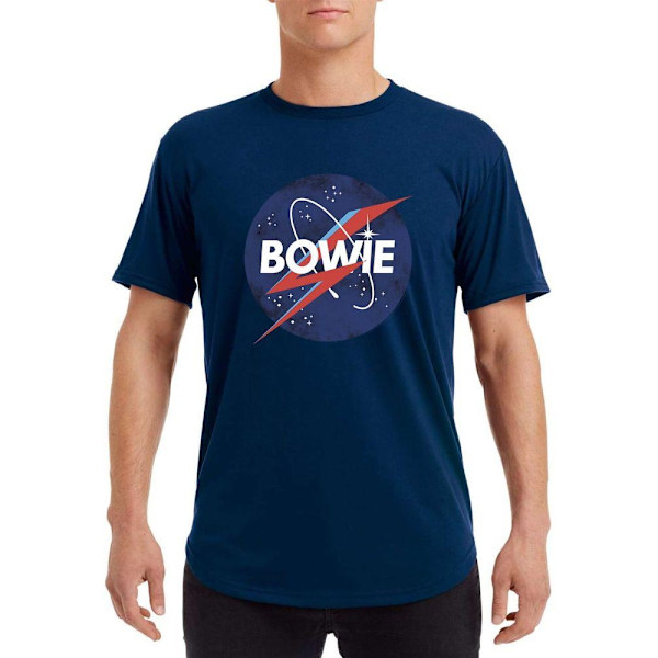 David Bowie Spaceman T-Skjorter MarineBlue L
