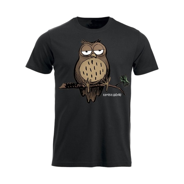 Bad Nature Owl  T-Shirt Black S