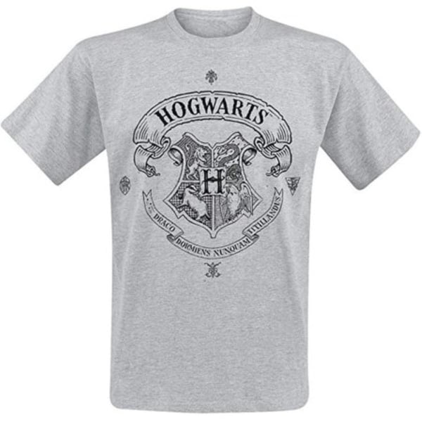Harry Potter - Hogwarts One Colour  T-Shirt Grey M