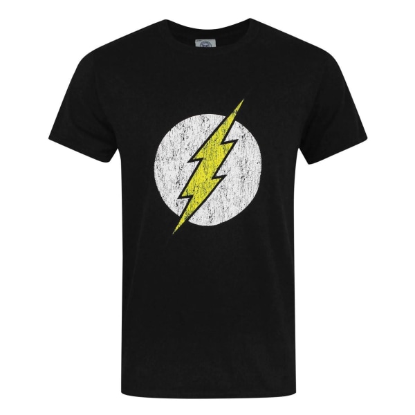 DC Comics The Flash - Distressed Logo  T-Shirt Black S