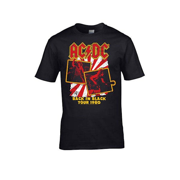 Ac/dc Back in Black Tour 1980  T-Shirt Black L