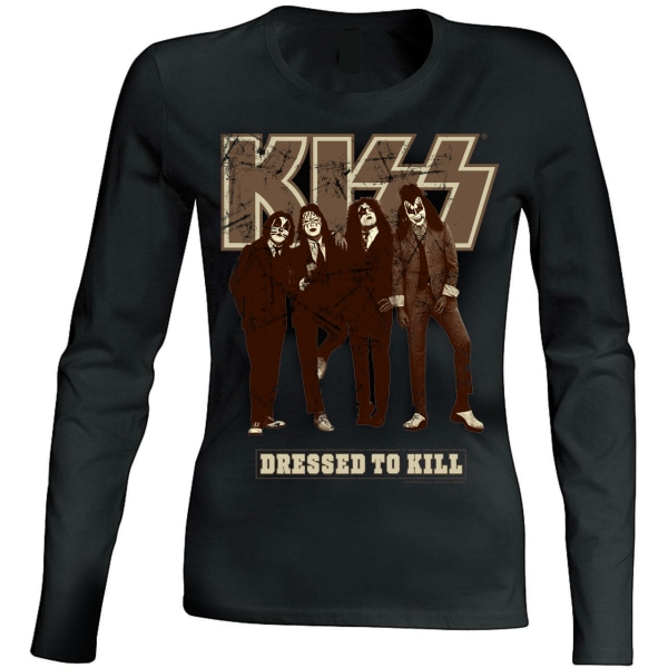 Kiss -  Dressed To Kill Women Longsleeve T-Shirt Black S